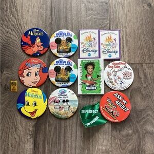Vintage Disney Pins Lot of 12 Ariel Sebastian Flounder Mickey Flubber Mermaid